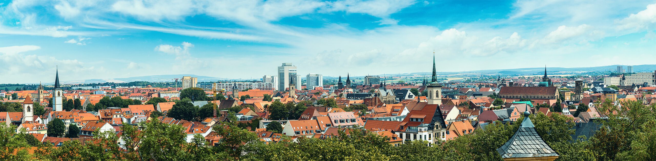 Panoramablick Erfurt: Wir machen faire Zeitarbeit auf Augenhöhe in Erfurt.